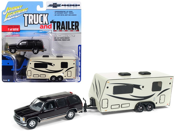 1997 Chevrolet Tahoe Dark Cherry w/ Camper Trailer Ltd Ed 6016 pcs