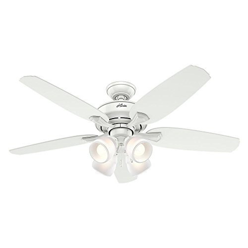 Hunter 52078 Channing 52 In Led Indoor Snow White Ceiling Fan With Light Wish Hunter 52078 Channing 52 In Led Indoor, Hunter Amberlin Ceiling Fan