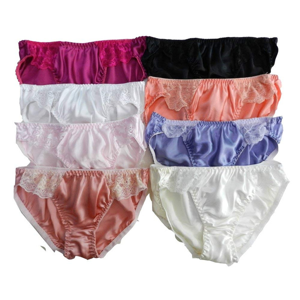 Panasilk Womens Silk Bikini Underwear 8 pair,s in One Economic