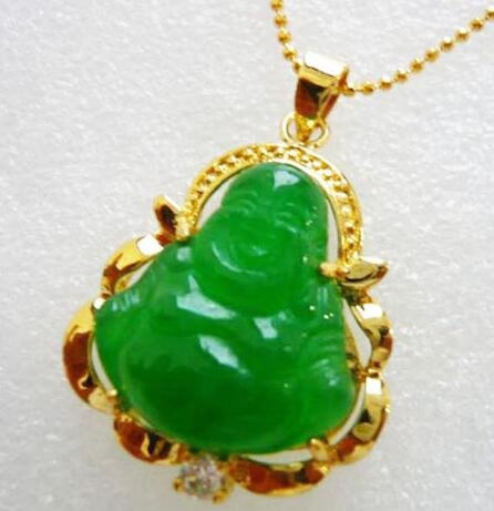 Lucky Jewelry Amulets Prakeaw Moragod Emerald Buddha Pendant | Amazon.com