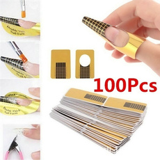 100Pcs Nail Forms Tips Acrylic Gel Extension Sticker Nail Art Form Nail Art Guide Form Tips Gel Extension Sticker