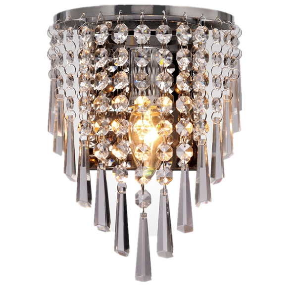 Modern chrome /Golden led crystal wall lamp Wall lights luminaria home