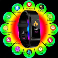 2018 NEW HOT 115PLUS Color Screen Smart Band Support Heart Rate Blood Pressure Calorie Step Monitoring IP67 Waterproof Fitness Bracelet