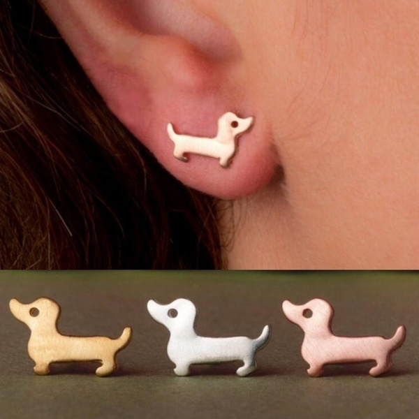 Sausage dog cheap stud earrings