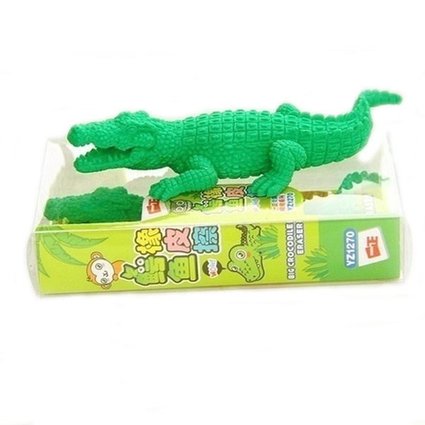 Gifts Crocodile Animal Eraser Novelty Rubber Crocodile Eraser Wish