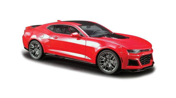 2017 Chevrolet Camaro ZL1 Coupe Red with Black Stripe 1/18 Model Car by ...