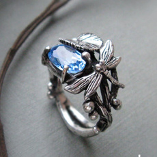 Sterling, dragon fly, Silver Jewelry, DIAMOND