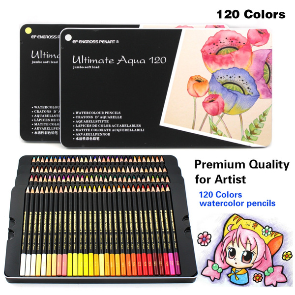 Castle Art Supplies Aquarelpotloden, 72 stuks, voor volwassenen en professionals, hoogwaardige kunstenaarspotloden in levendige kleuren en mooie mengeffecten met water
