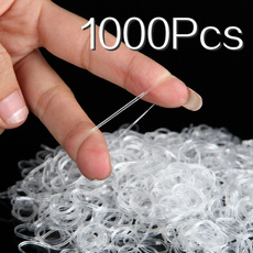 1000pcs/pack Transparent Hair Elastic Rope Rubber Band for Women Girls Bind Tie Ponytail Holder Accessories Hair Styling Tools