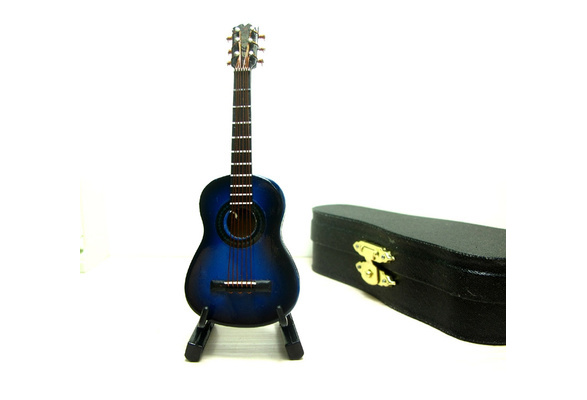 1:12 Scale Dollhouse Mini Electric Guitar Toys Wooden Musical Instrument Toy #2