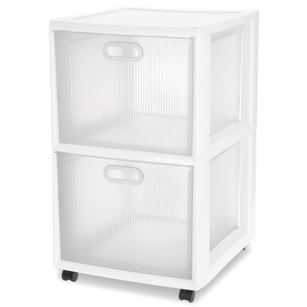 Sterilite Ultra 2-Drawer Storage Cart White