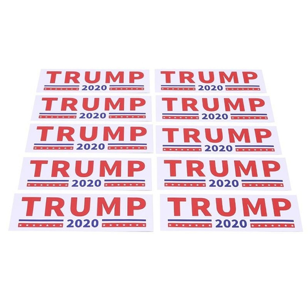 10Pcs 2020 Donald Trump for President Keep America Great Again Bumper Sticker 