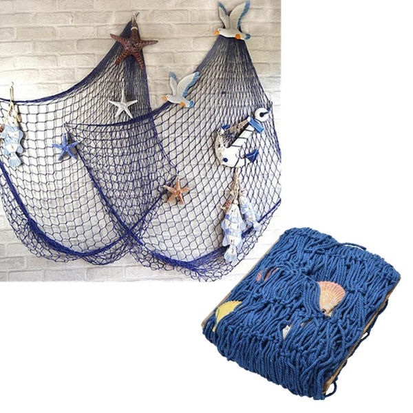 Fish Net with Seashell Ocean Pirate Beach Theme Party Wedding Birthday Baby  Shower Christmas Kids Home Wall Decoration