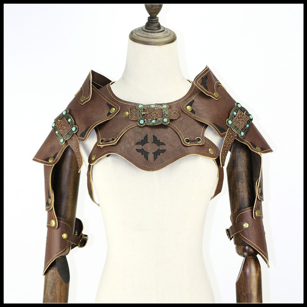 Steampunk Cosplay Leather Chest, Medieval Armor Costume