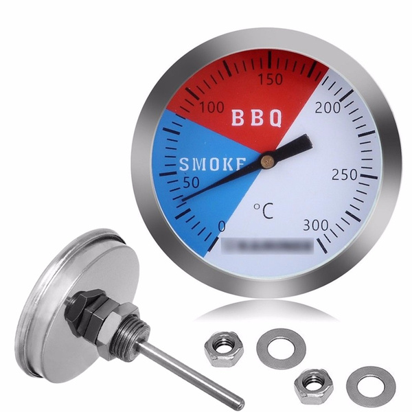 Stainless Steel BBQ Smoker Grill Thermometer Temperature Gauge 50