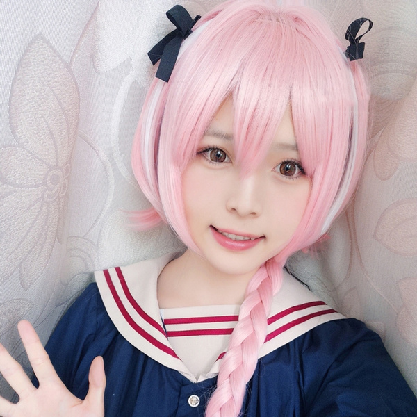 Cartoon cartoon character cosplay wig light pink