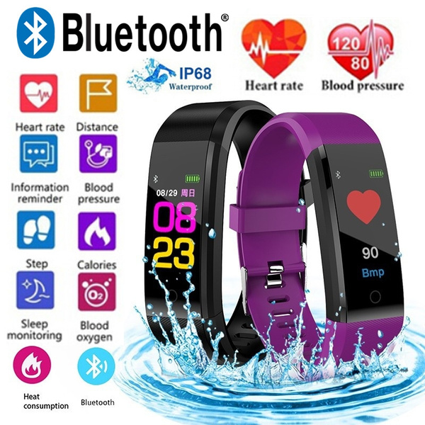 B05Plus Health Bluetooth Smart Band Colorful Display Screen Waterproof Fitness Tracker Heart Rate Blood Pressure Sleep Monitor Step Count Sport