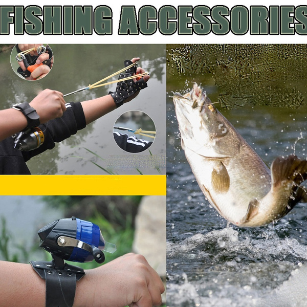 Powerful Slingshot Bow Fishing Set Reel Hunting Catapult Steel Broadheads  Darts Protect Wristband Right Hand Guard