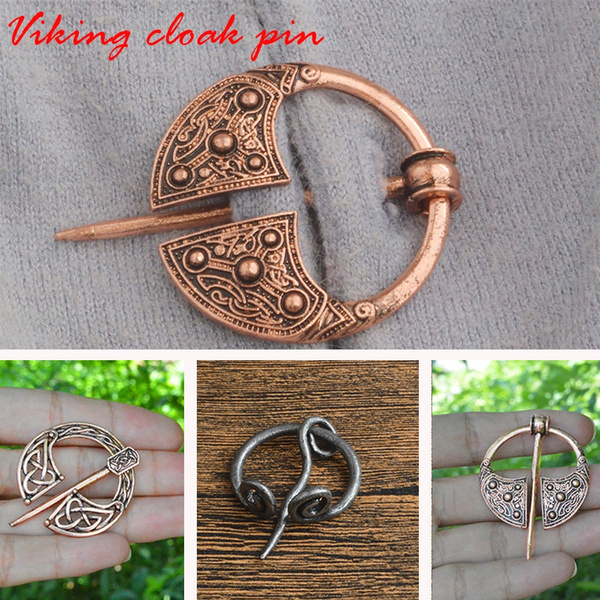 Penannular Cloak Pin Hand Forged Viking Style Spiral Belt Buckles Brooch  Buckle Medieval Clasp Cloak Pin Viking Jewelry for Men