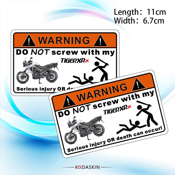 KODASKIN Warning stickers for TRIUMPH TIGER 800 XRx Motorcycle Vinyl Decals  Printed Funny Labels Sheets Signs | Wish