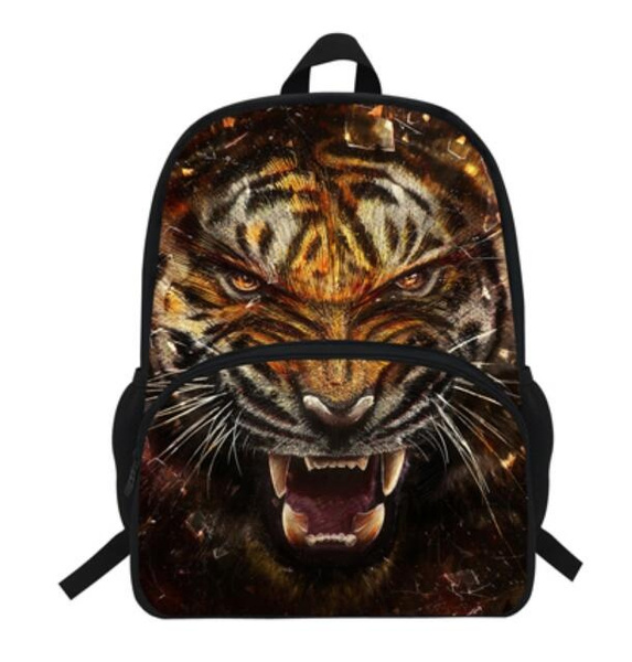 16-inch White Tiger Backpack Children School Bags For Teenagers Boys ...