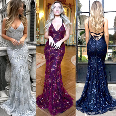 sleeveless, Fashion, Lace, Evening Dress