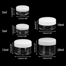 3g/5g/10g/15g/20g 1/5/10pcs Mini Sample Bottle Cosmetic Makeup Jar Pot Face Cream Container Travel Useful MON