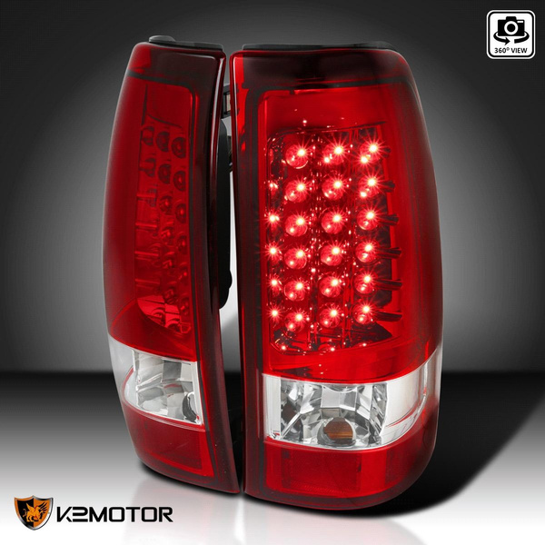 Red Fits 19992002 Chevy Silverado GMC Sierra LED Tail Lights Brake