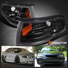 black, lights, Auto Accessories, mustang