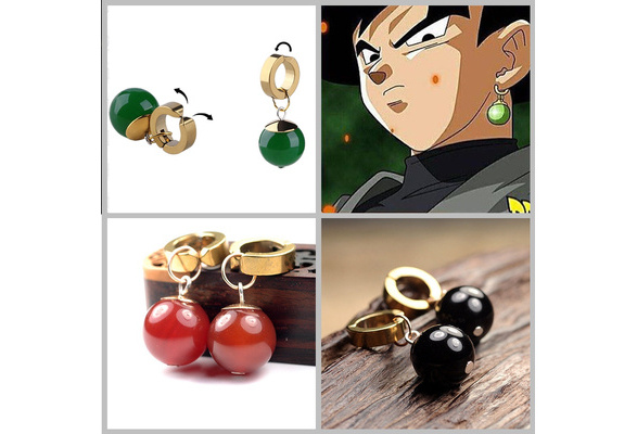 Vegetto Potara Time Ring Cosplay Adereços, Brinco Preto, Son Goku, Zamasu,  Coleção limitada, Suporte de transporte da gota - AliExpress