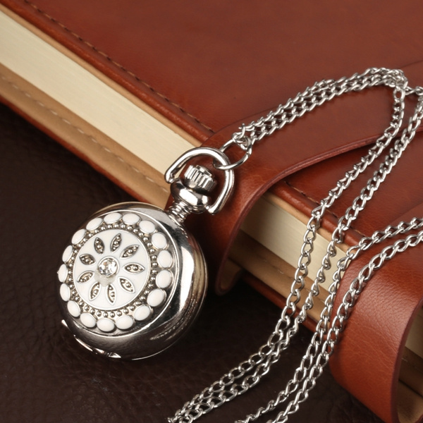 Ladies pocket hotsell watch necklace