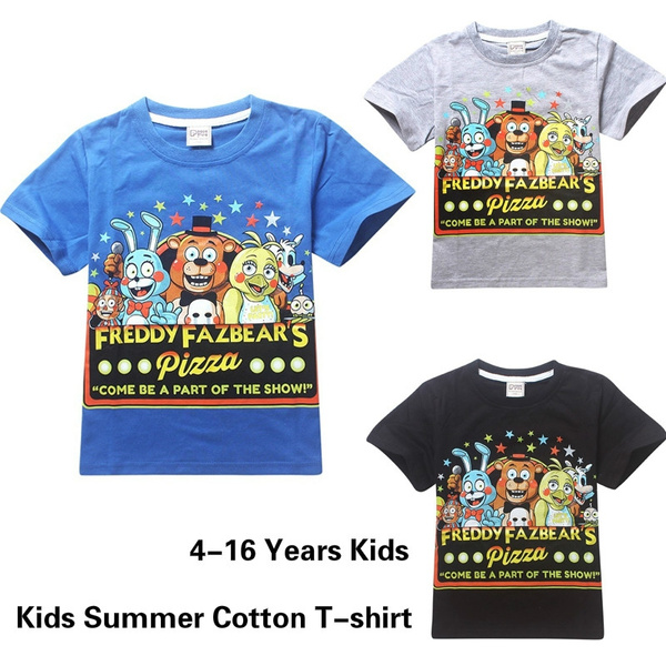 Kids T Shirt Fnaf Children T Shirts For Kids Roblox Boys Girls Clothes Five Nights At Freddys Shirt Wish - roblox pizza shirt