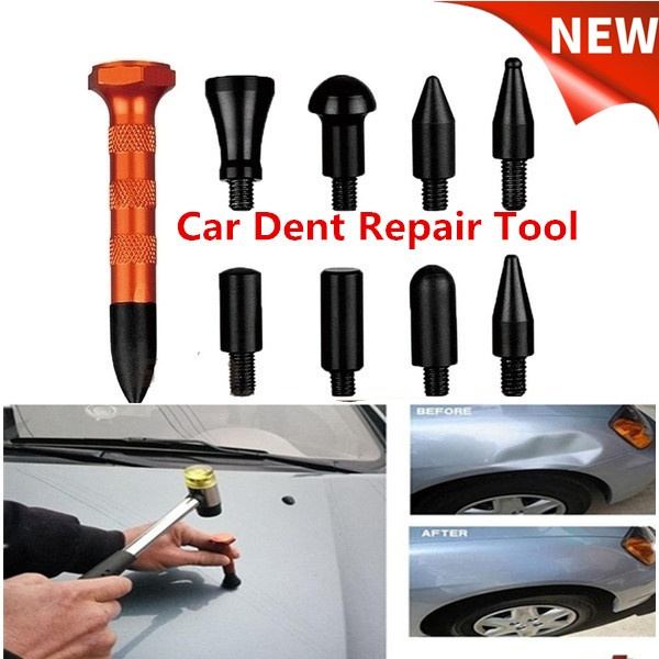 Paintless Dent Repair Hail Removal Tools Kit Tap Down Pen with 9 Heads PDR Tools 