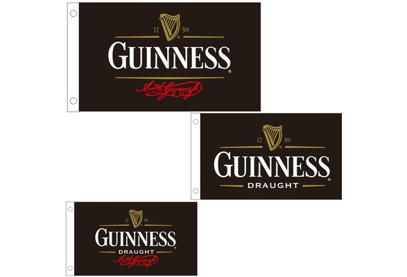 Details about   Guinness Sign Beer Bar Banner Flags 3x5ft Ireland Black Decoration Draught 