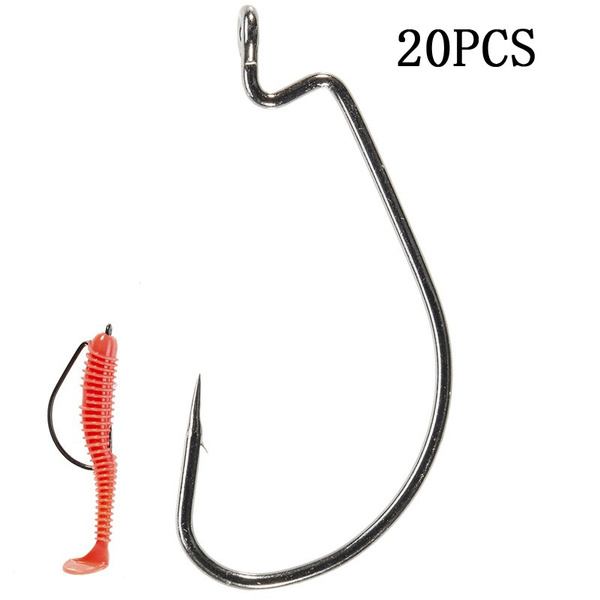20 Pcs/lot High Quality Wide Belly Offsets Hook FISH HOOK Worm Hook Bait  Fishing Tool