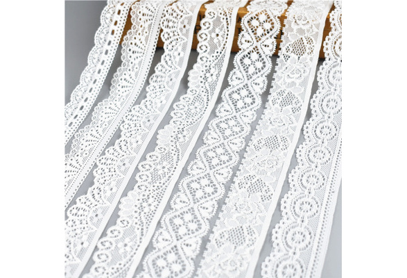 Hot 10 Yards High Quality White Lace Ribbon Tape 40MM Lace Trim DIY  Embroidered For Sewing Decoration African Lace Fabric Ribbon - Price  history & Review, AliExpress Seller - Kittery Crafts Store