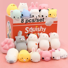 3/8 Pcs/set NEW Mochi Squishy Toys Soft Squeeze Cute Mini Spongieux Matschig Animals Stress Toys