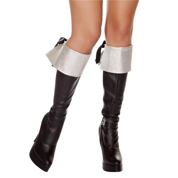 silver costume boots