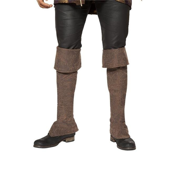 Roma Costume Mens Pirate Boot Covers with Zipper Detail