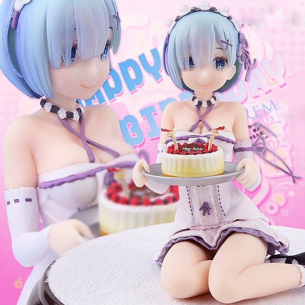 13cm Action Figure Re:life In A Different World From Zero Rem Re Zero  Birthday Cake Ver. PVC Collection Model Toy Birthday Gift