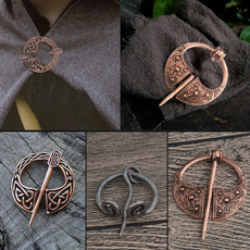 Hatteberg Brooch Viking Bronze Hollow Belt Buckle Spiral Brooch Cloak Pin Clasp Brooches Retro Medieval Norse Jewelry