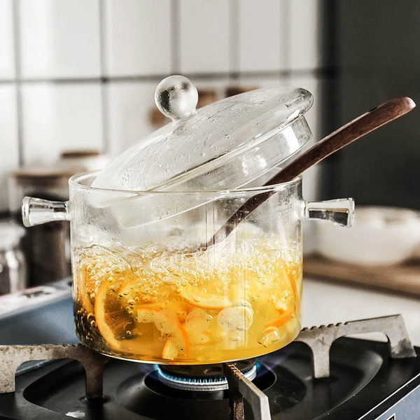 Glass Saucepan Cooking Heat Resistant