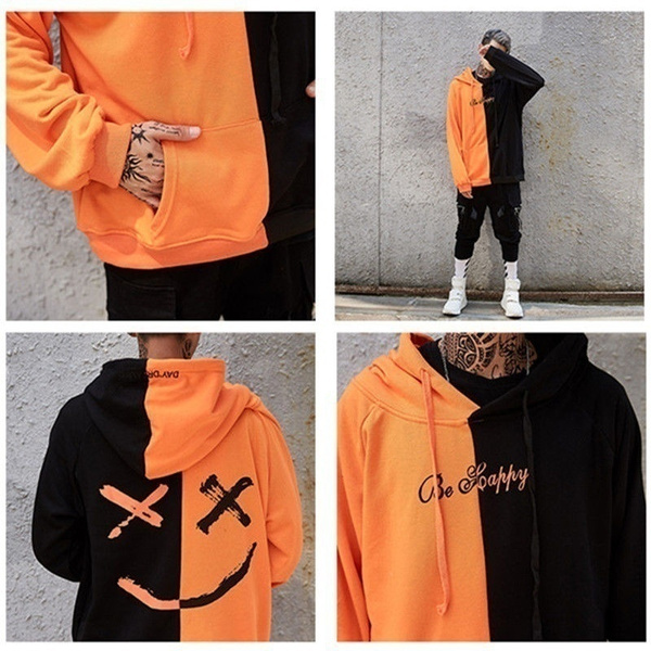 marshmello orange and black hoodie