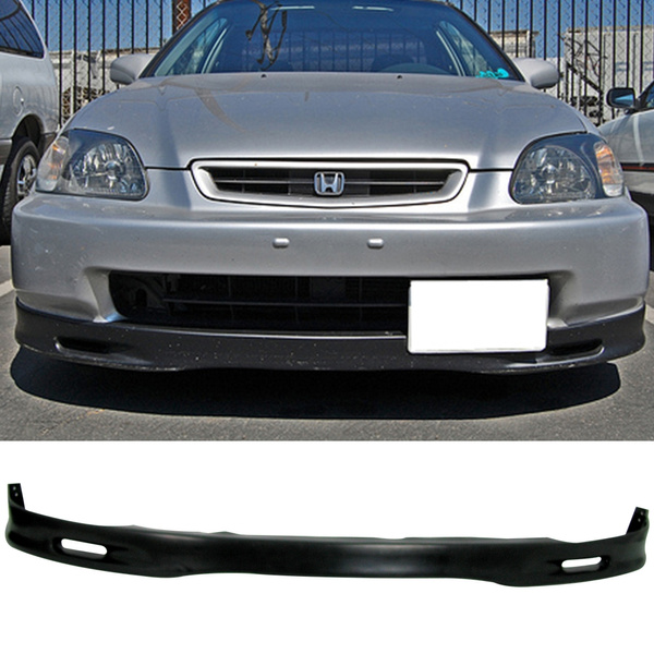 SIR Style PU Black FREEMOTOR802 Compatible with 1996-1998 Honda Civic Front Bumper Lip 