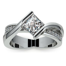 DIAMOND, princesscutengagementring, Women jewelry, Engagement Ring