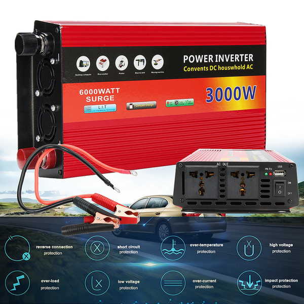 Pure Sine Wave Inverter 3000W 12V to 220V solar car inverter