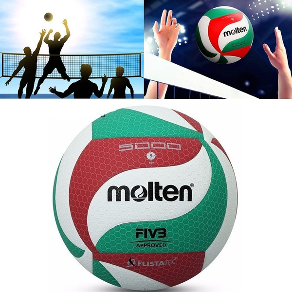 Molten Size5 PU Leather Volleyball Ball V5M5000 Soft Touch Indoor Outdoor Game 