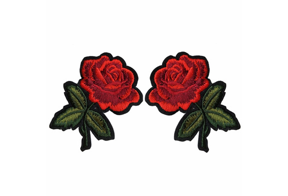 New Embroidered Applique Patch design DIY Sew On lovely roses