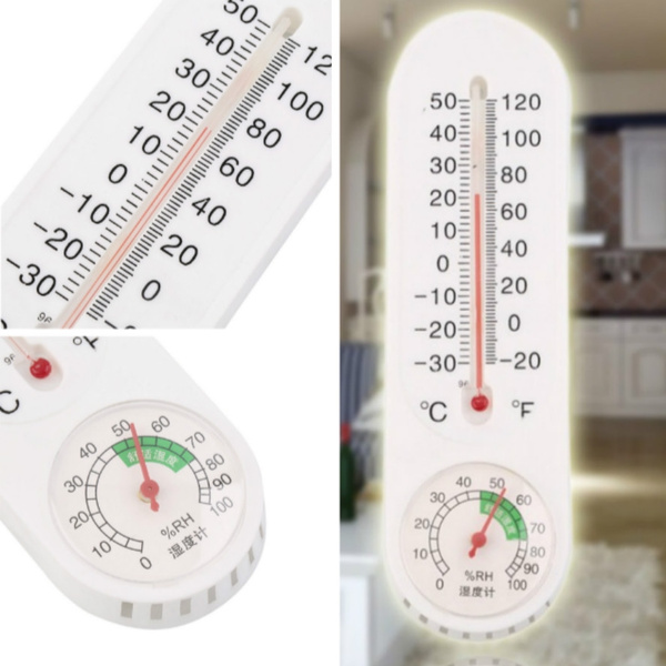 9.125-Inch Springfield Vertical Thermometer and Hygrometer 