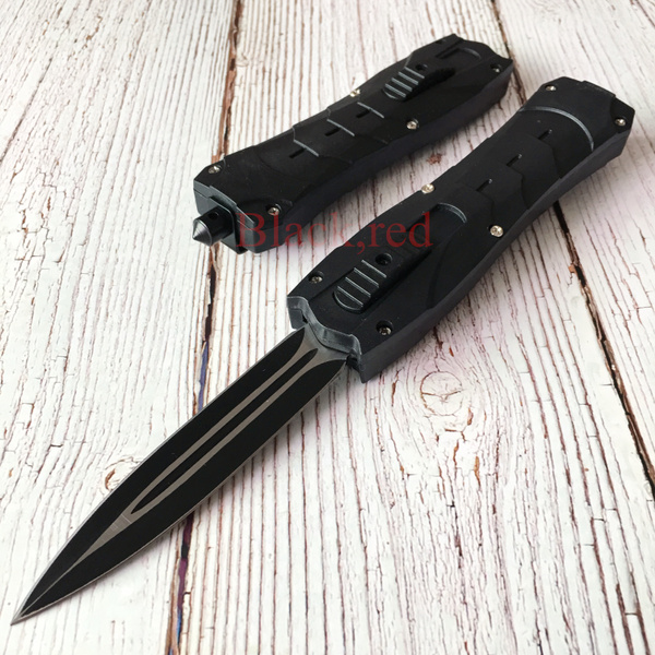 Tactical Knives Auto Edc Spring Assist Knife Fixed Blades Double Edge Survival Knifes Camping Hunting Cutting Knifes Fast Opening And Close Wish